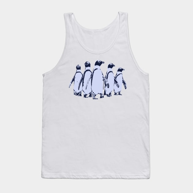 African Penguin Gang Tank Top by AnthonyZed